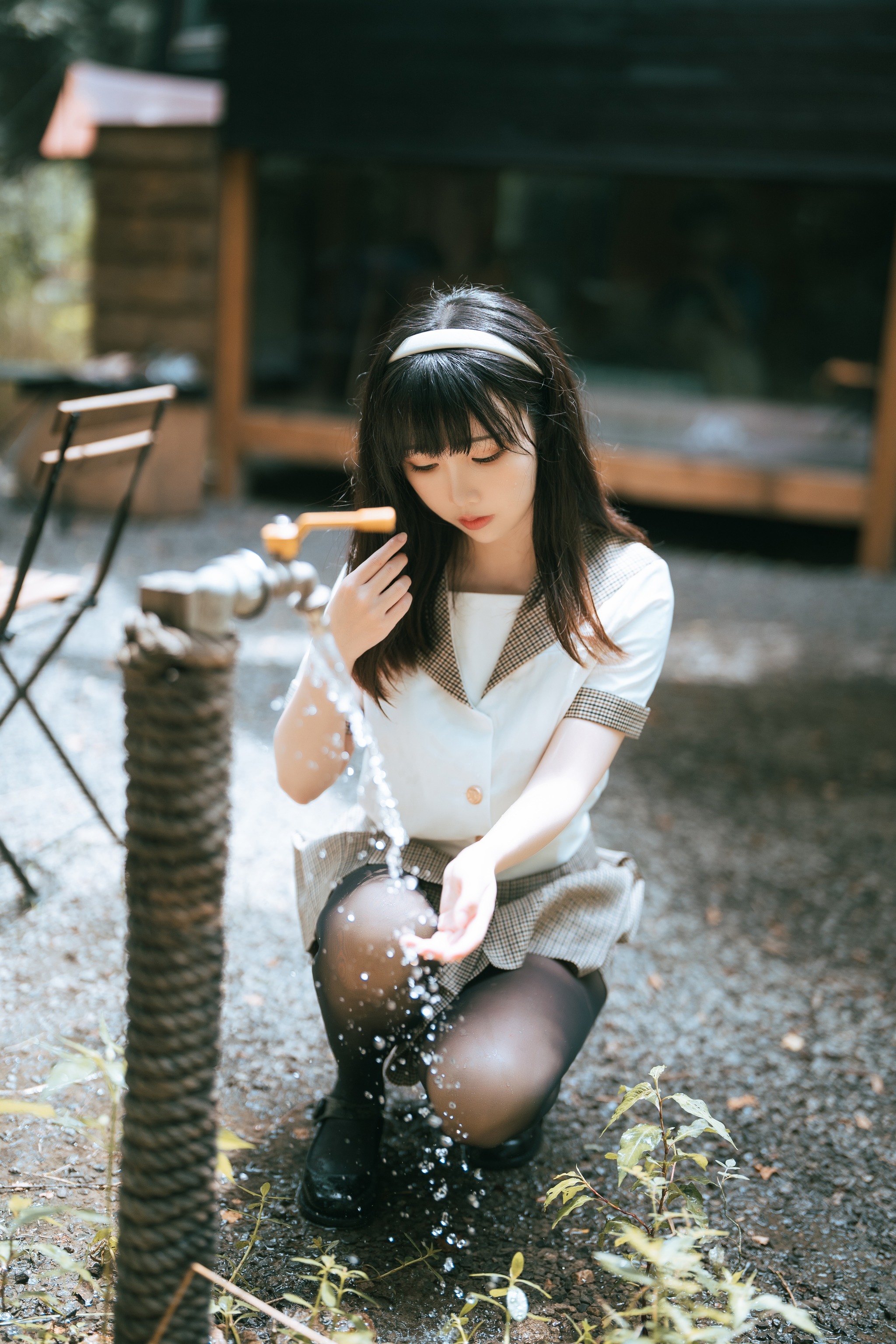 图片[1]-面饼仙儿 – NO.157 黑丝露营JK[40P]-XikXak